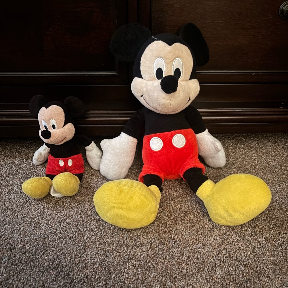 Mickey Mouse Plush Toy Set - Red, Yellow, Black